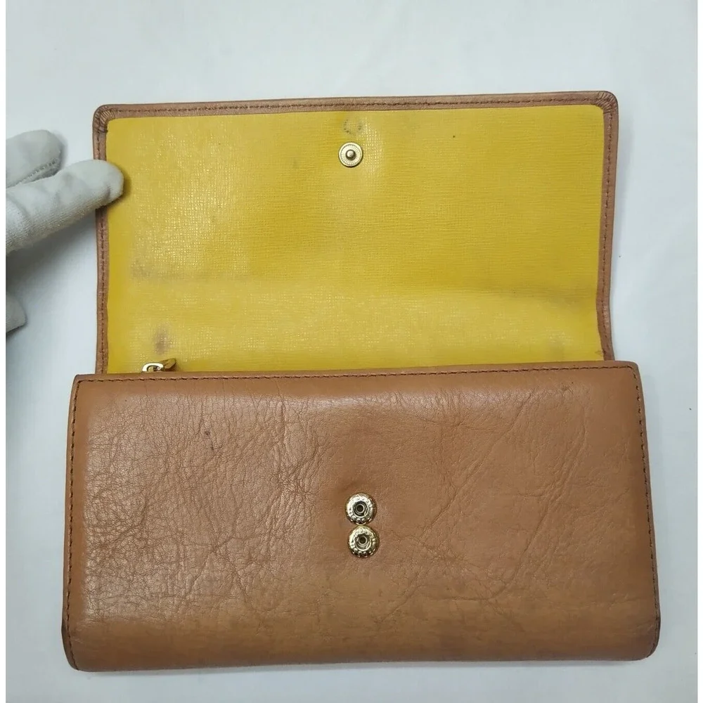 Fossil Brown Leather Credit Card ID Window Trifold Wallet